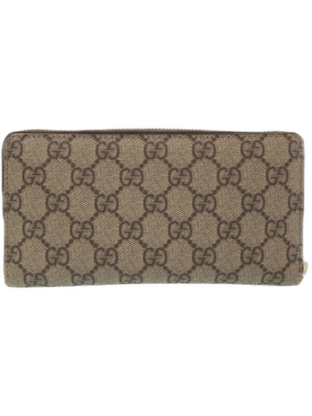 Gucci Round Around GG Zipper Long Wallet Zip Supreme Black